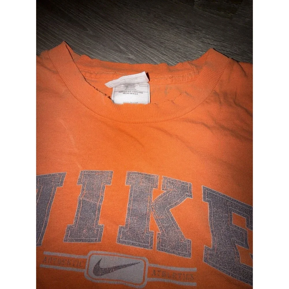 Vintage Nike Made in USA Long Sleeve T Shirt Spellout 90s Large